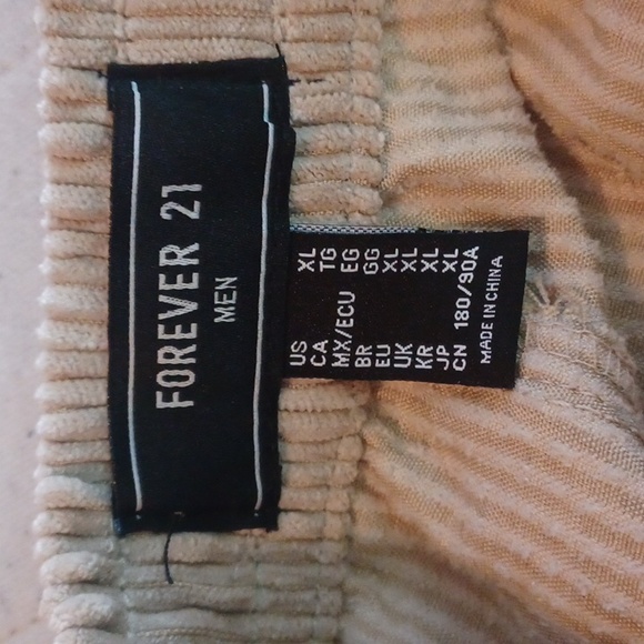 FOREVER 21 Beige Ribbed Drawstring Pants - Picture 3 of 3